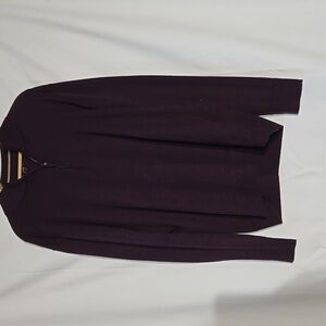 Mens Purple Eggplant Smartwool Lightweight Merino Wool Blend Sweater Extra Large